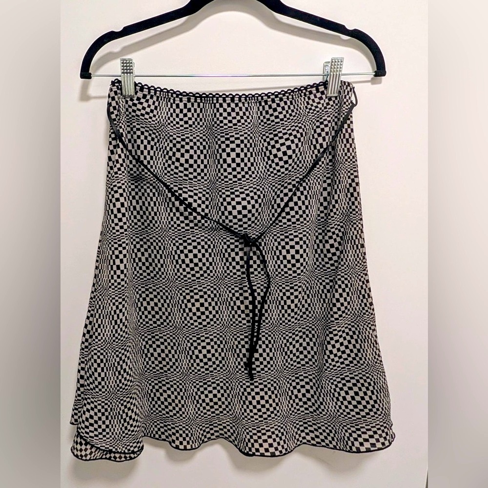 Black and White Checkered Skirt